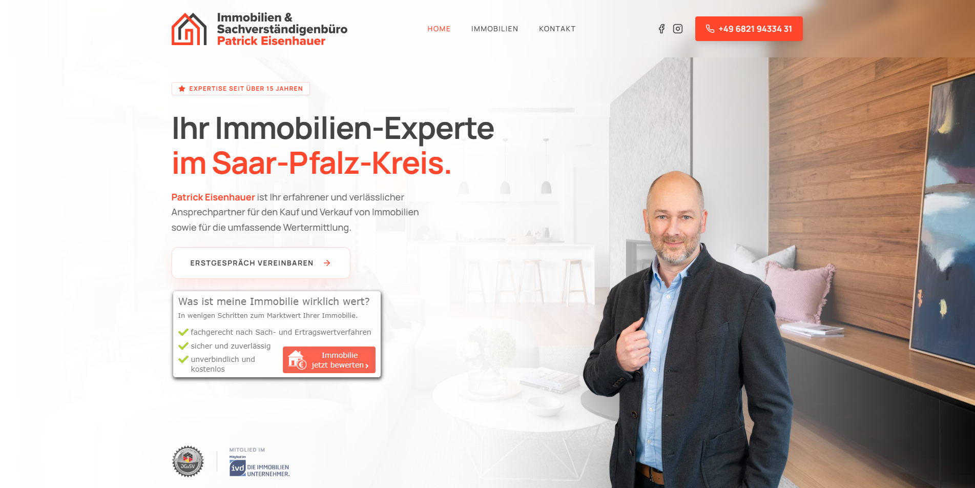 PEIV Immobilien Webseite